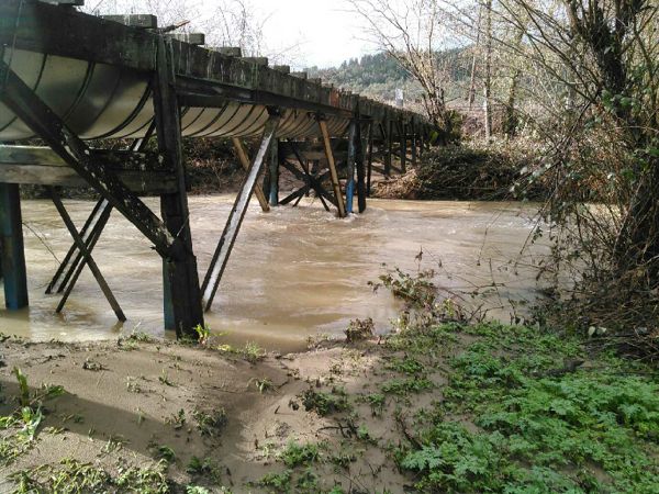 Busch Creek Flume, Jan 10, 2017