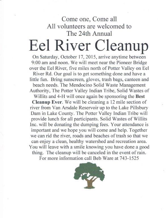 Eel River Cleanup Info