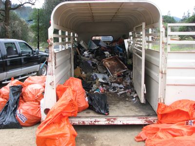 Sorted Trash from the Eel River Cleanup, November 2011
